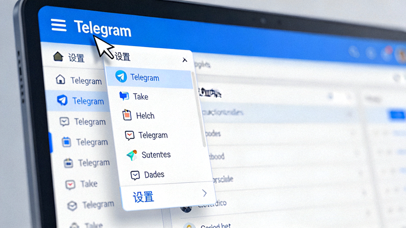 打开Telegram电脑版客户端并点击左上角菜单按钮进入设置界面