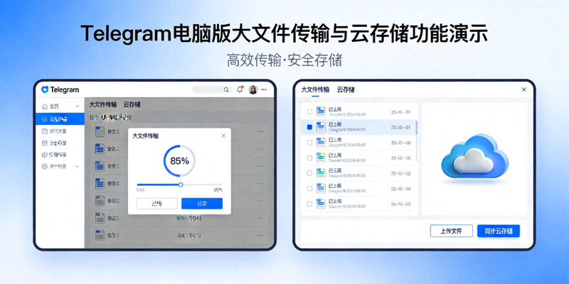 Telegram电脑版大文件传输与云存储功能演示