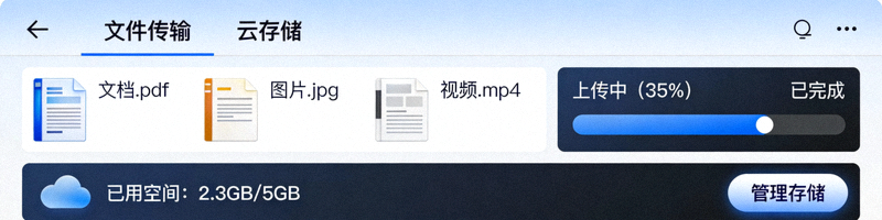 Telegram文件传输与云存储功能界面演示
